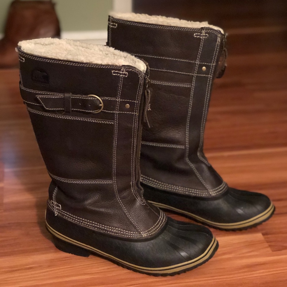 Sorel Tall Leather Winter Boots